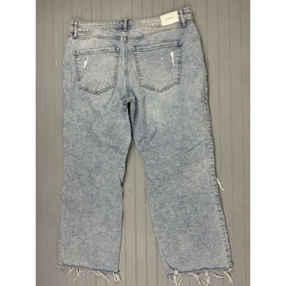 Express Size 10 Women Jeans 90's Ankle Boot Mid Rise Distress Light Wash… - Picture 4 of 6